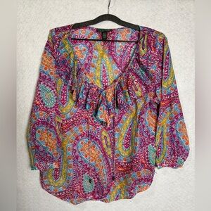 Lauren Ralph Lauren Beautiful Blouse Size XL
